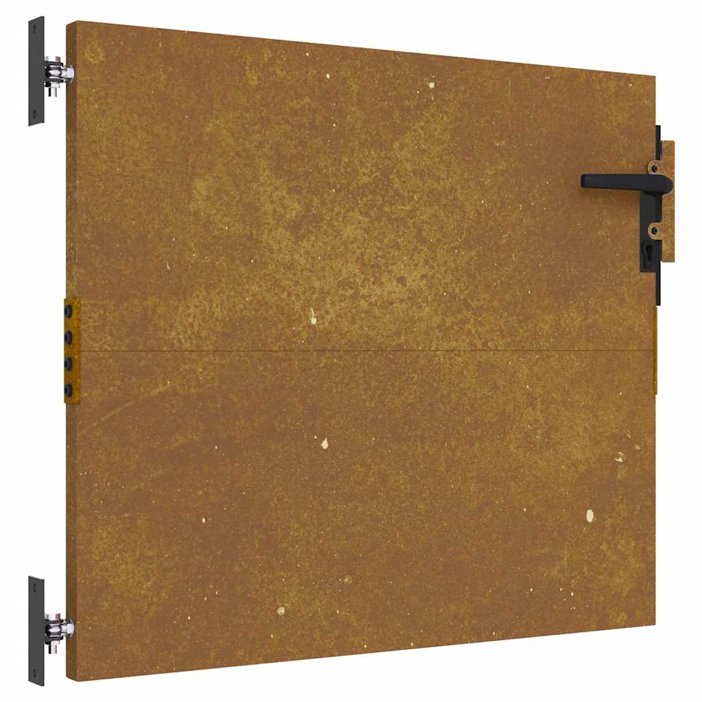 vidaXL Furtka ogrodowa, 85x75 cm, stal kortenowska