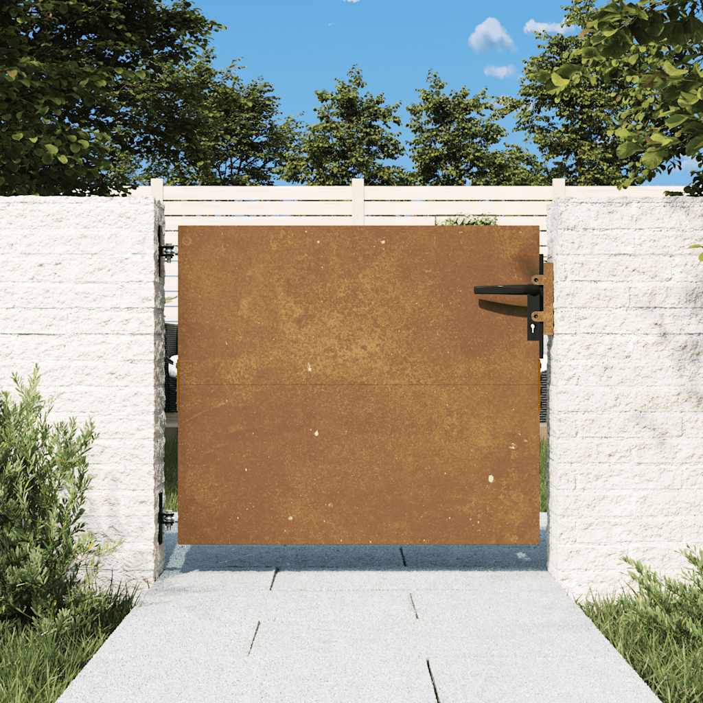vidaXL Furtka ogrodowa, 85x125 cm, stal kortenowska