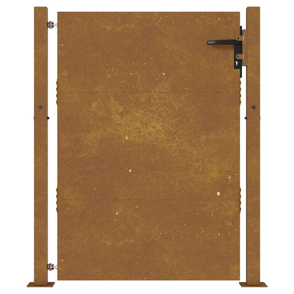 vidaXL Furtka ogrodowa, 100x125 cm, stal kortenowska