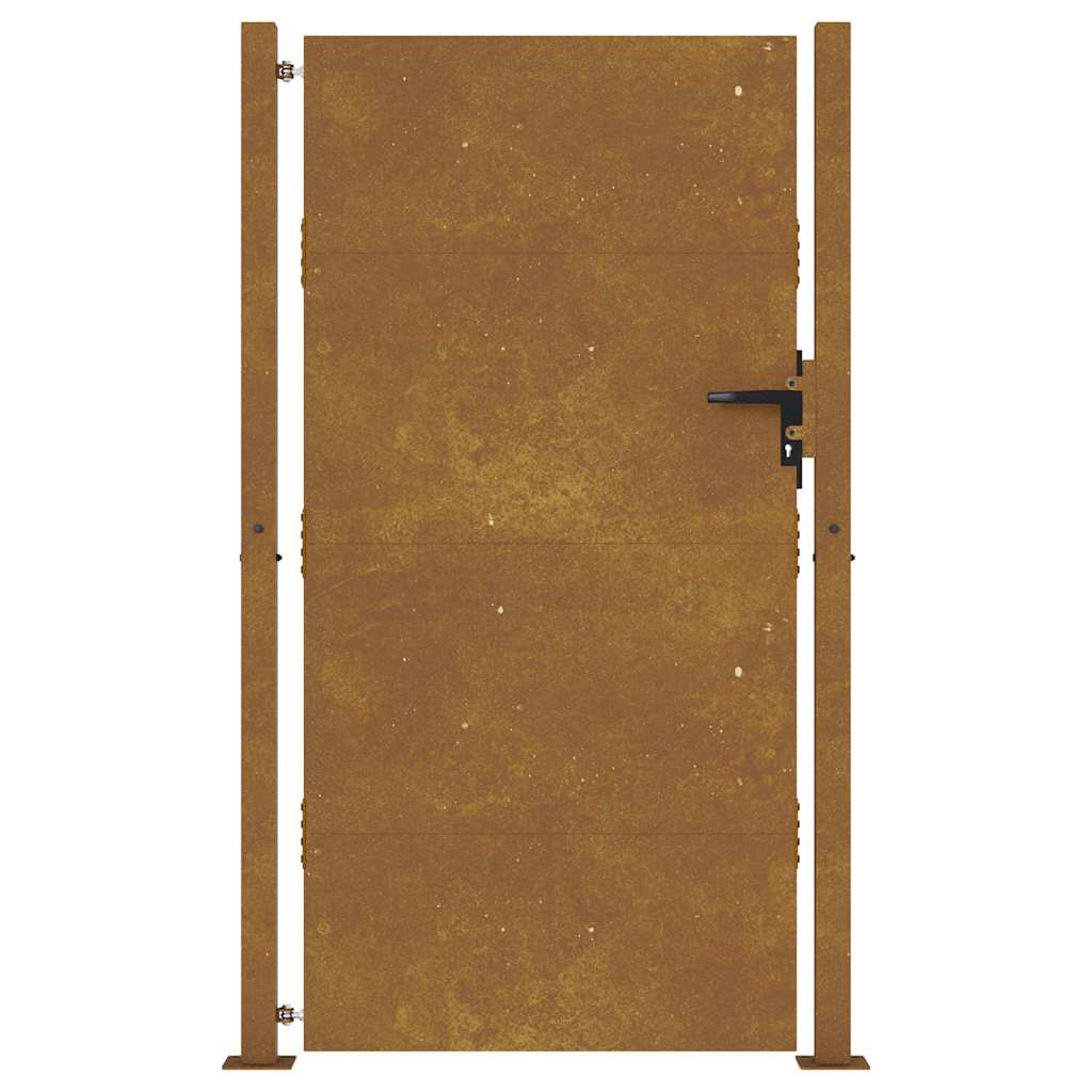 vidaXL Furtka ogrodowa, 100x175 cm, stal kortenowska