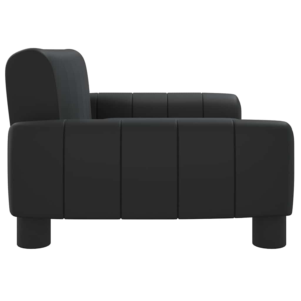 vidaXL Legowisko dla psa, czarne, 70x45x30 cm, sztuczna skóra
