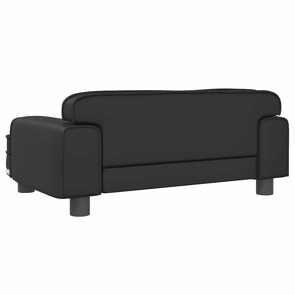 vidaXL Legowisko dla psa, czarne, 70x45x30 cm, sztuczna skóra
