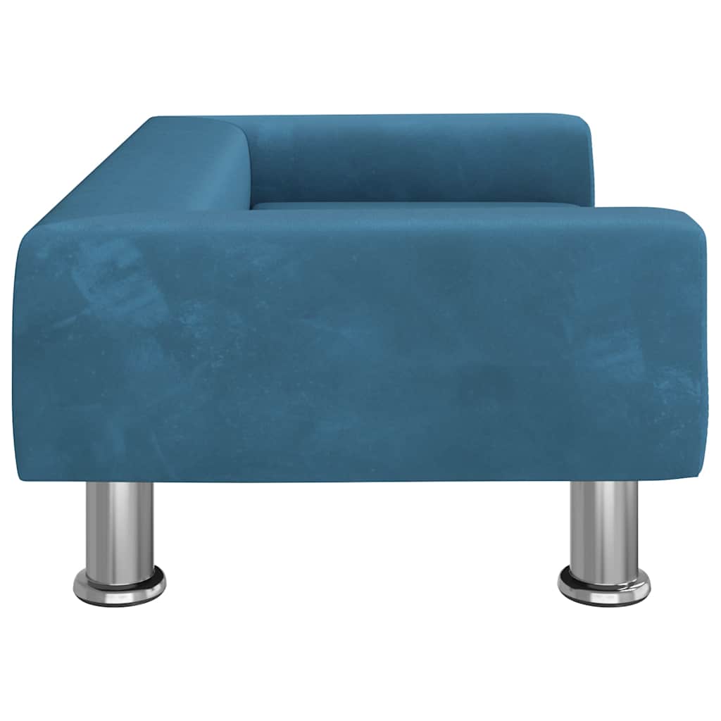 vidaXL Legowisko dla psa, niebieskie, 70x45x26,5 cm, aksamitne