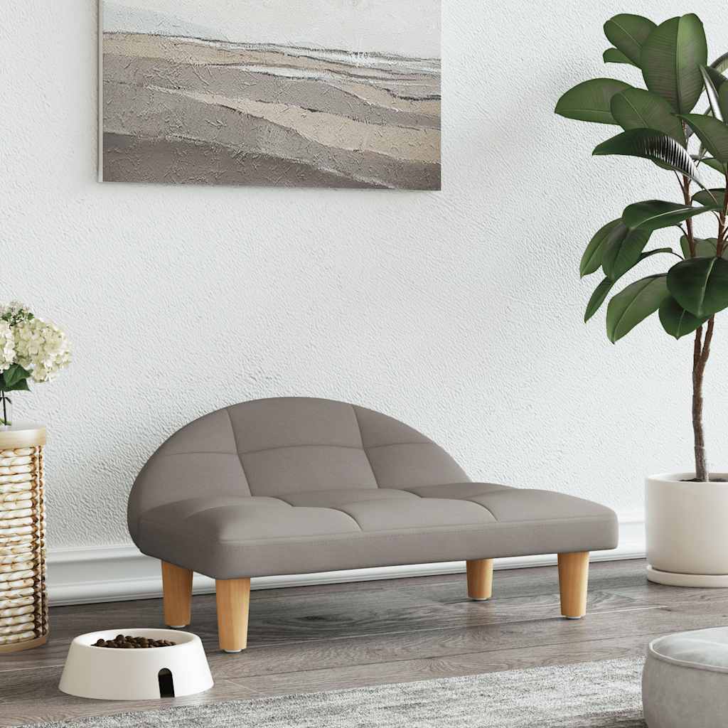 vidaXL Legowisko dla psa, taupe, 70x52x30 cm, obite tkaniną