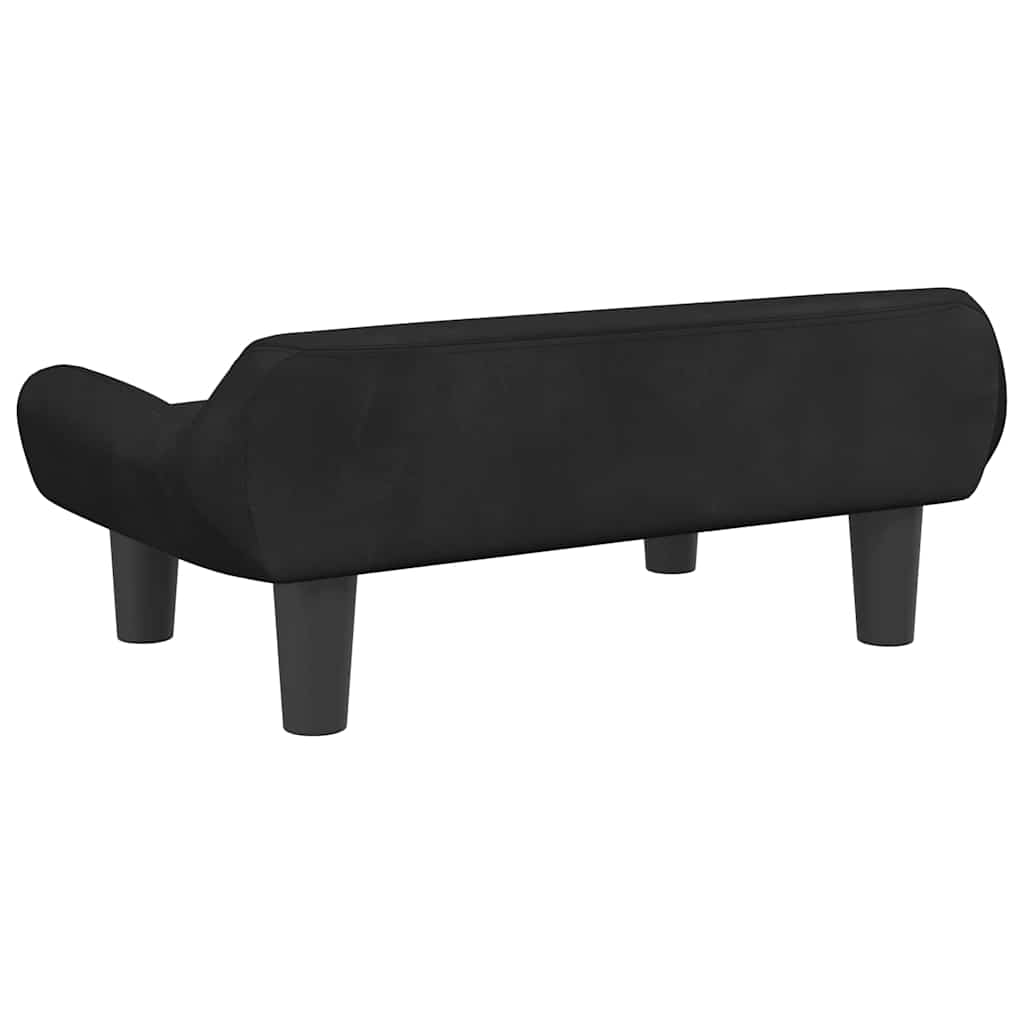 vidaXL Legowisko dla psa, czarne, 70x40x24 cm, aksamitne