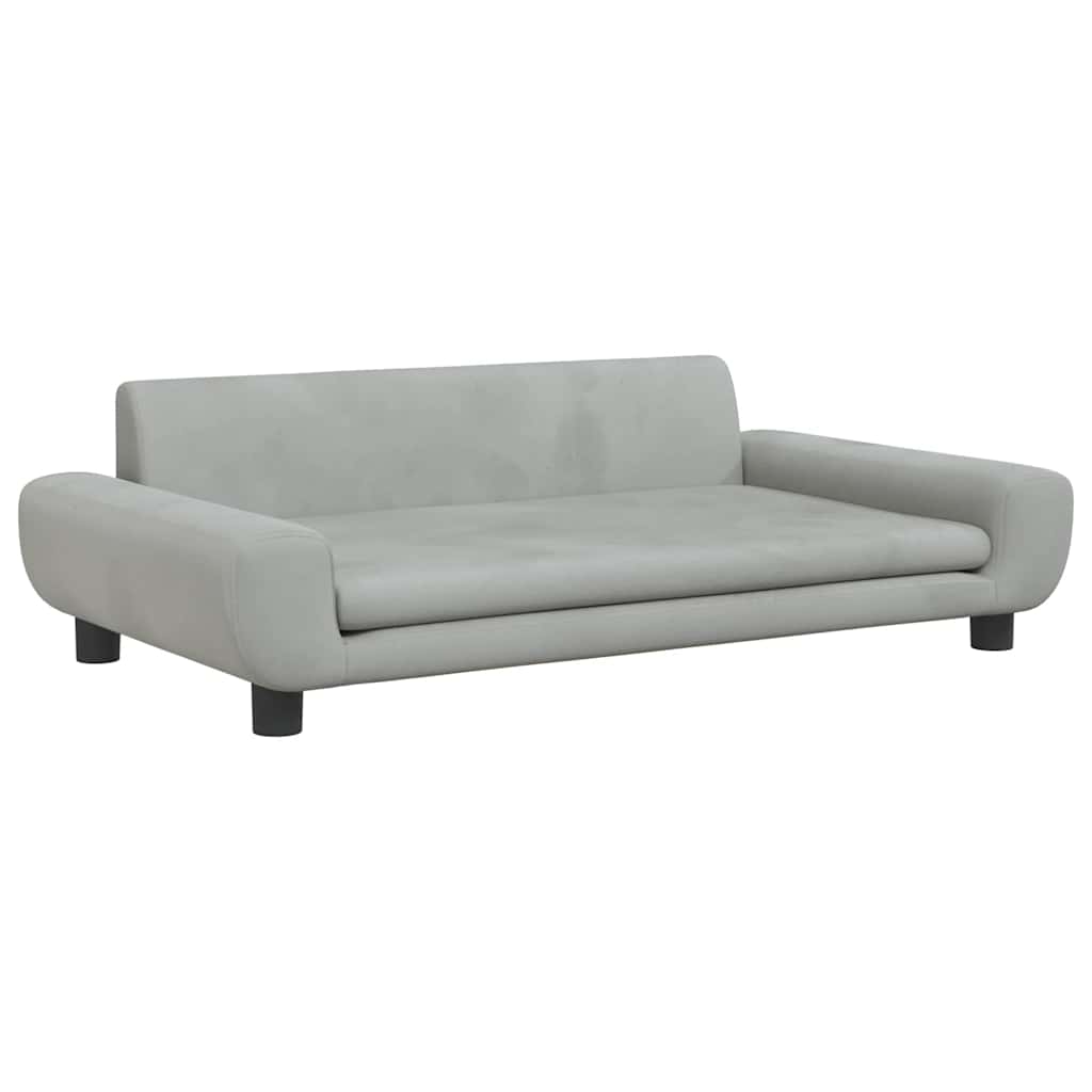 vidaXL Legowisko dla psa, jasnoszare, 100x54x33 cm, aksamitne
