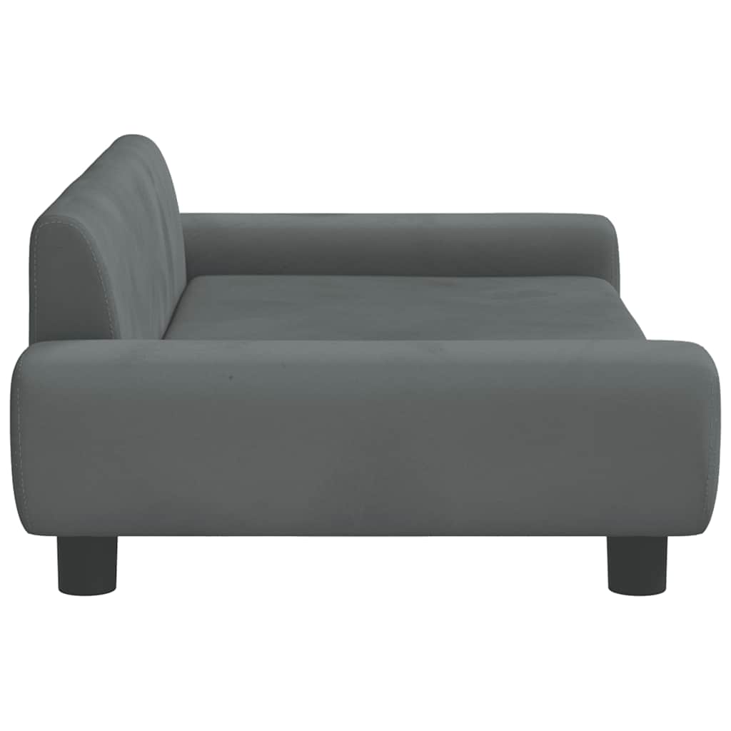 vidaXL Legowisko dla psa, ciemnoszare, 100x54x33 cm, aksamitne