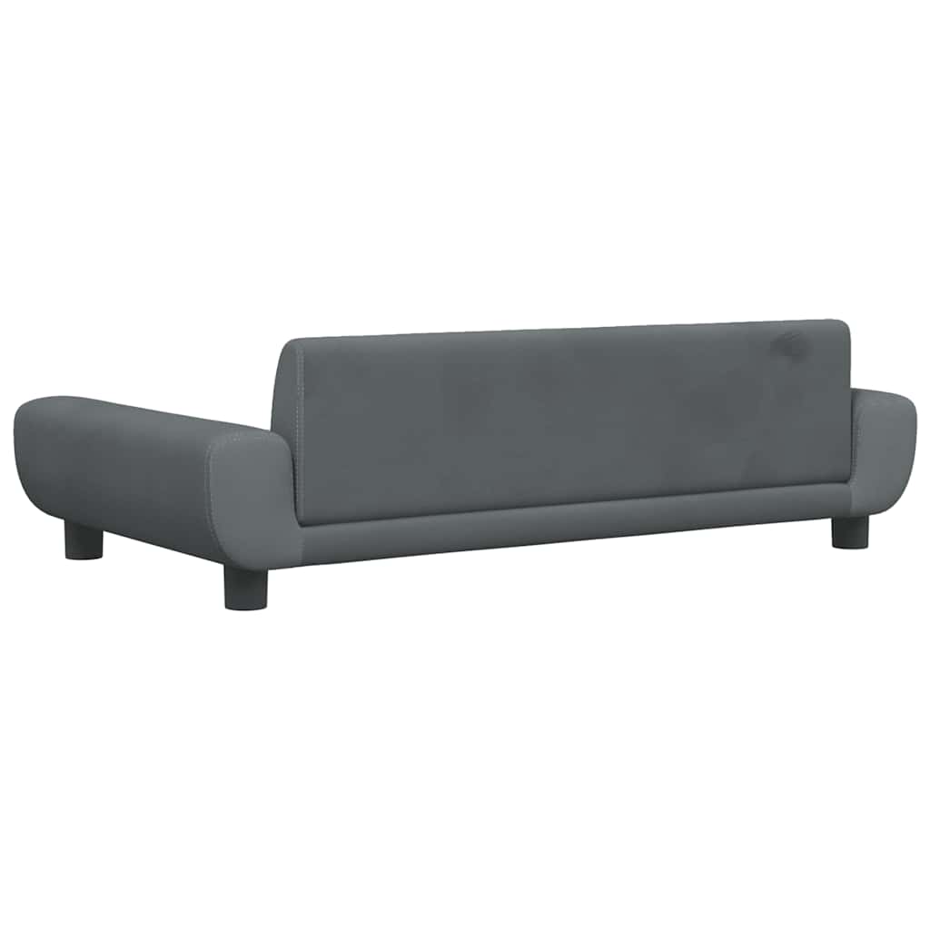vidaXL Legowisko dla psa, ciemnoszare, 100x54x33 cm, aksamitne