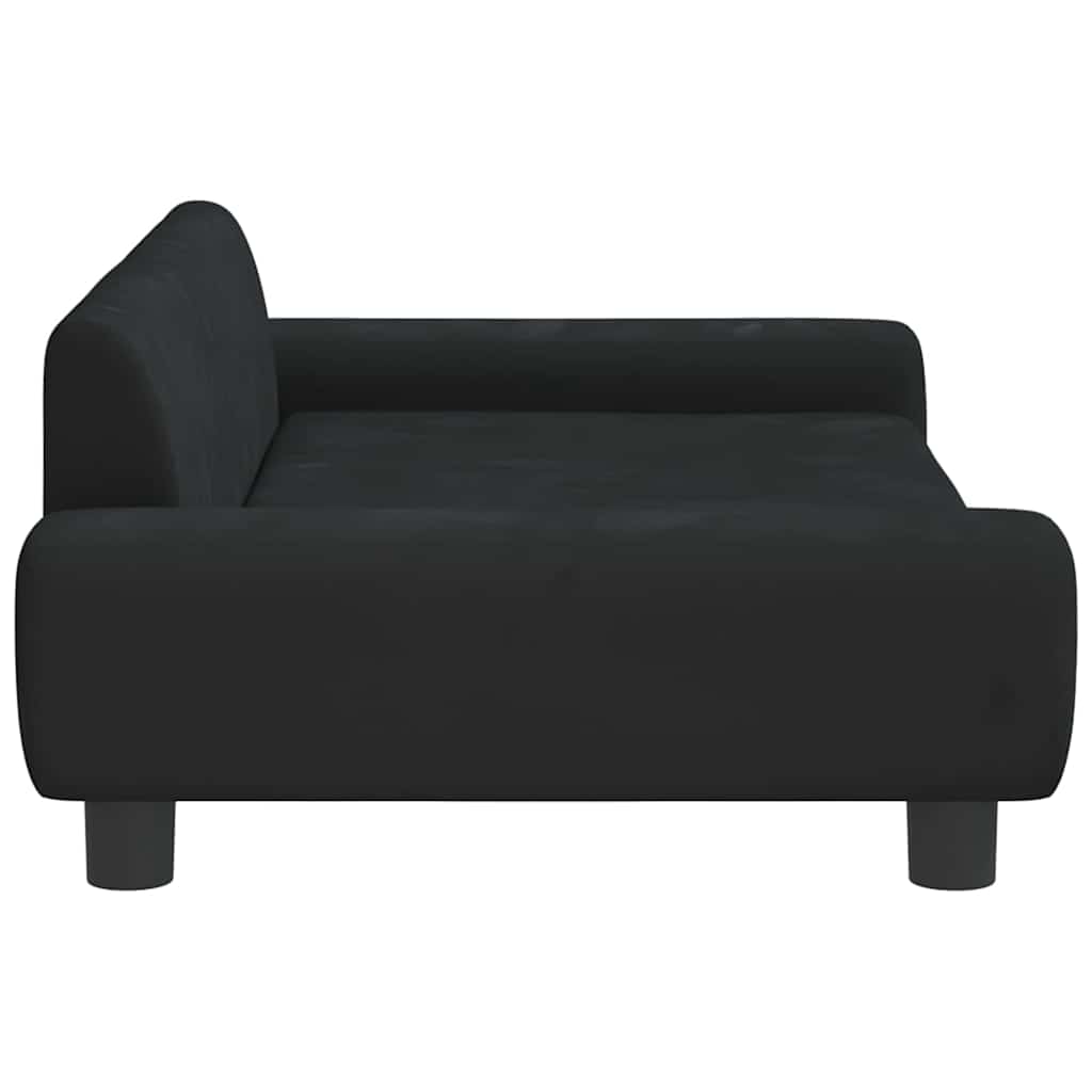 vidaXL Legowisko dla psa, czarne, 100x54x33 cm, aksamitne