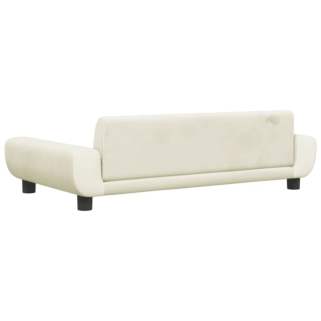 vidaXL Legowisko dla psa, kremowe, 100x54x33 cm, aksamitne