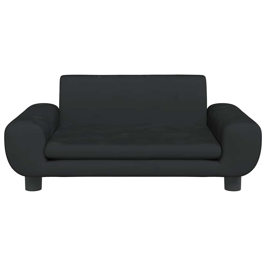 vidaXL Legowisko dla psa, czarne, 70x45x33 cm, aksamitne