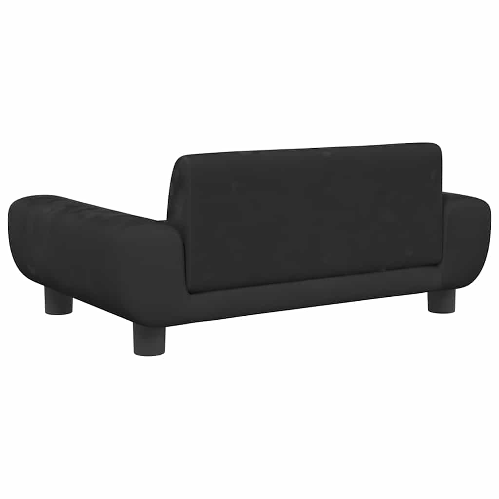 vidaXL Legowisko dla psa, czarne, 70x45x33 cm, aksamitne
