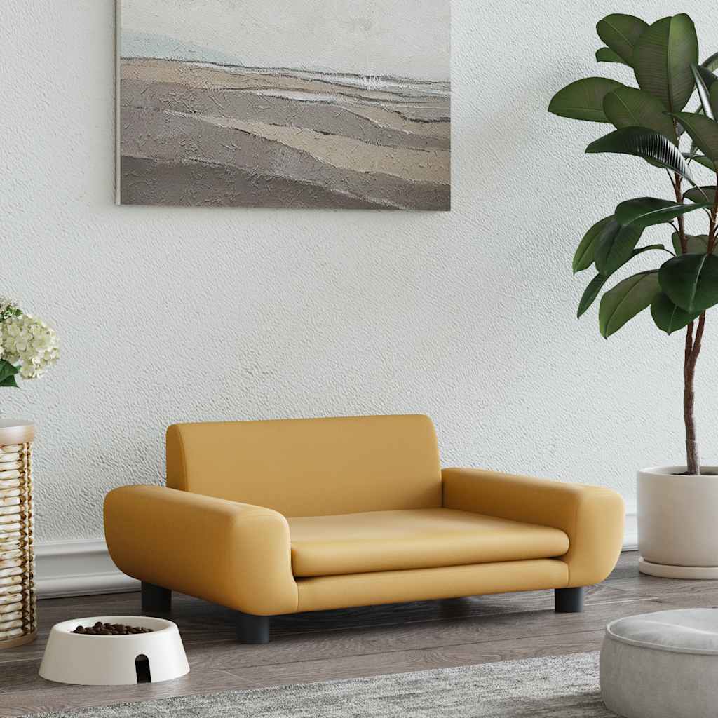 vidaXL Legowisko dla psa, brązowe, 70x45x33 cm, aksamitne