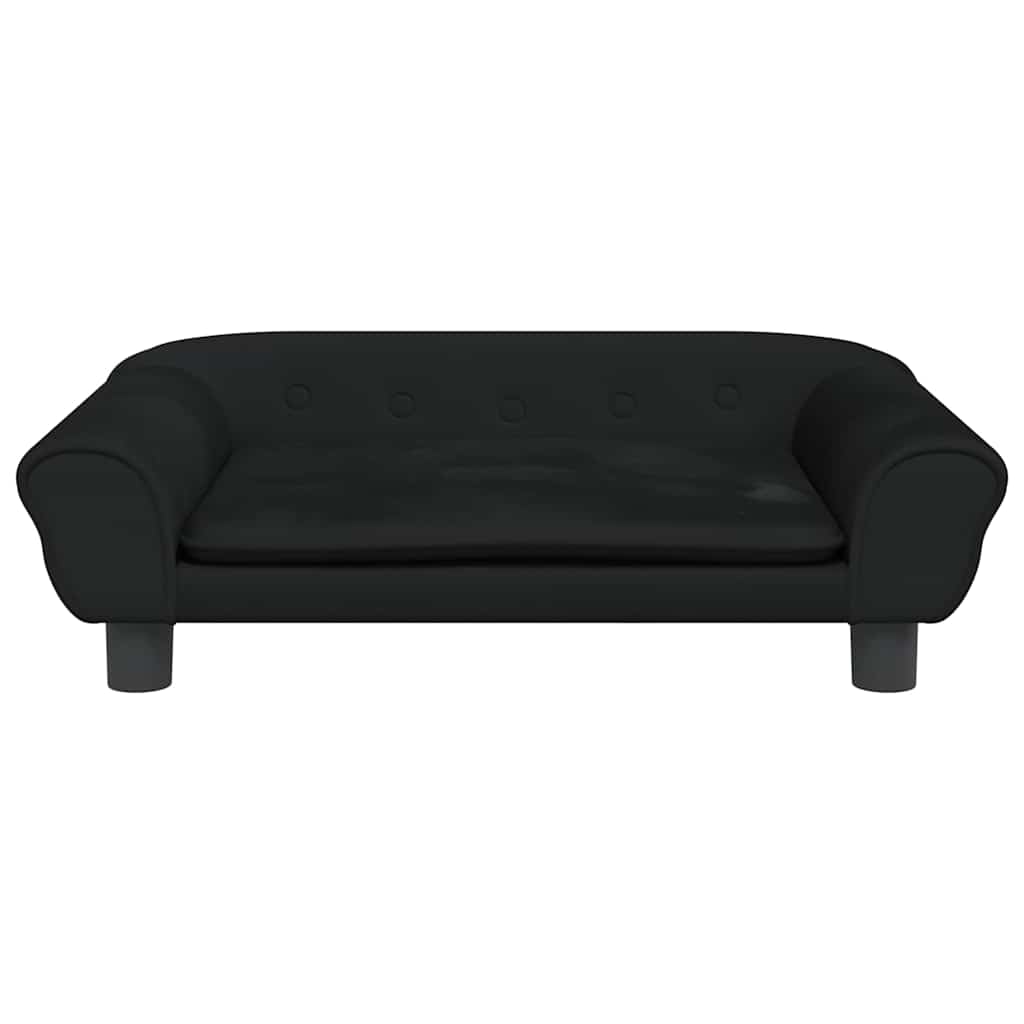 vidaXL Legowisko dla psa, czarne, 70x48x22 cm, aksamitne