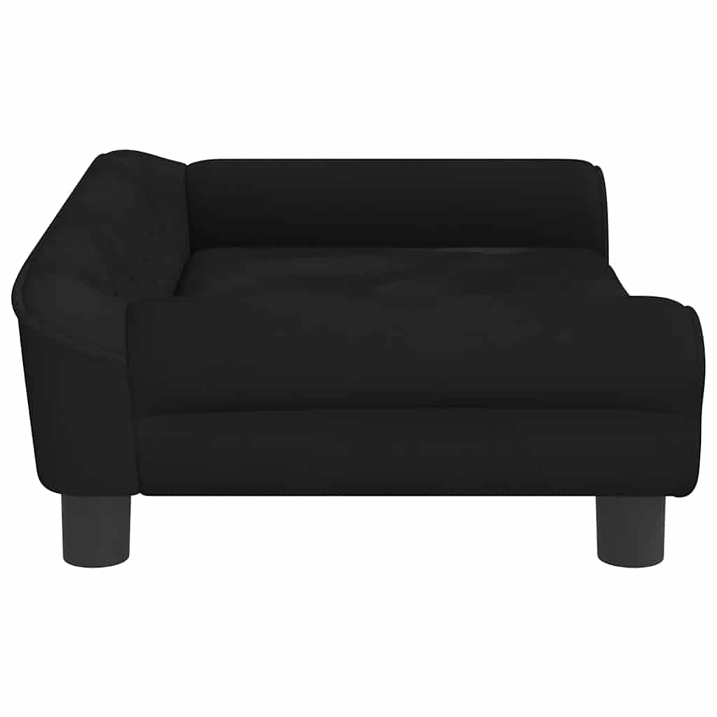 vidaXL Legowisko dla psa, czarne, 70x48x22 cm, aksamitne