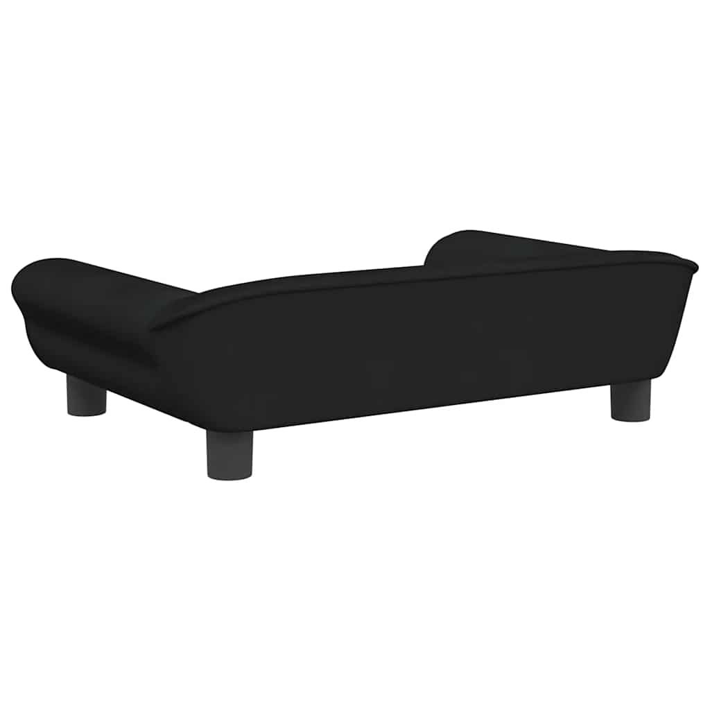 vidaXL Legowisko dla psa, czarne, 70x48x22 cm, aksamitne