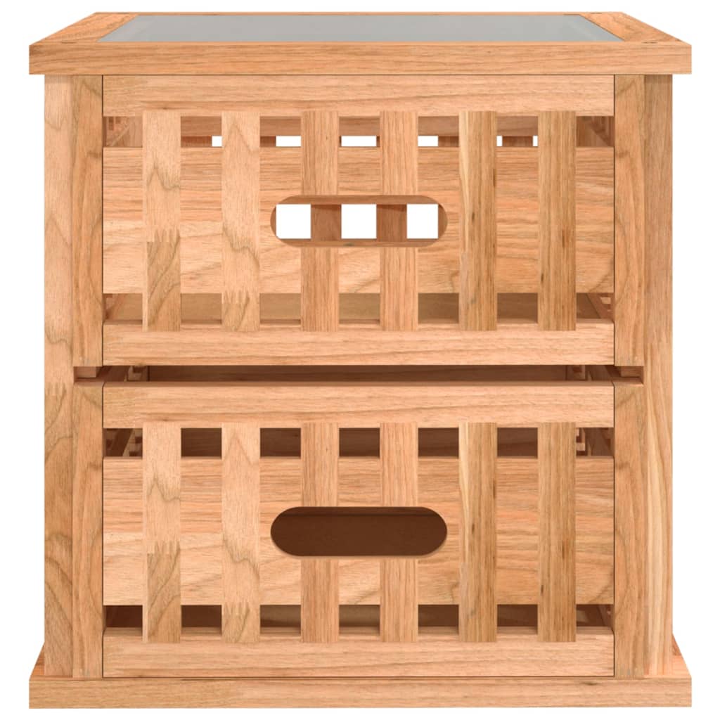 vidaXL Szafka nocna, 34x34x34 cm, drewno orzecha włoskiego