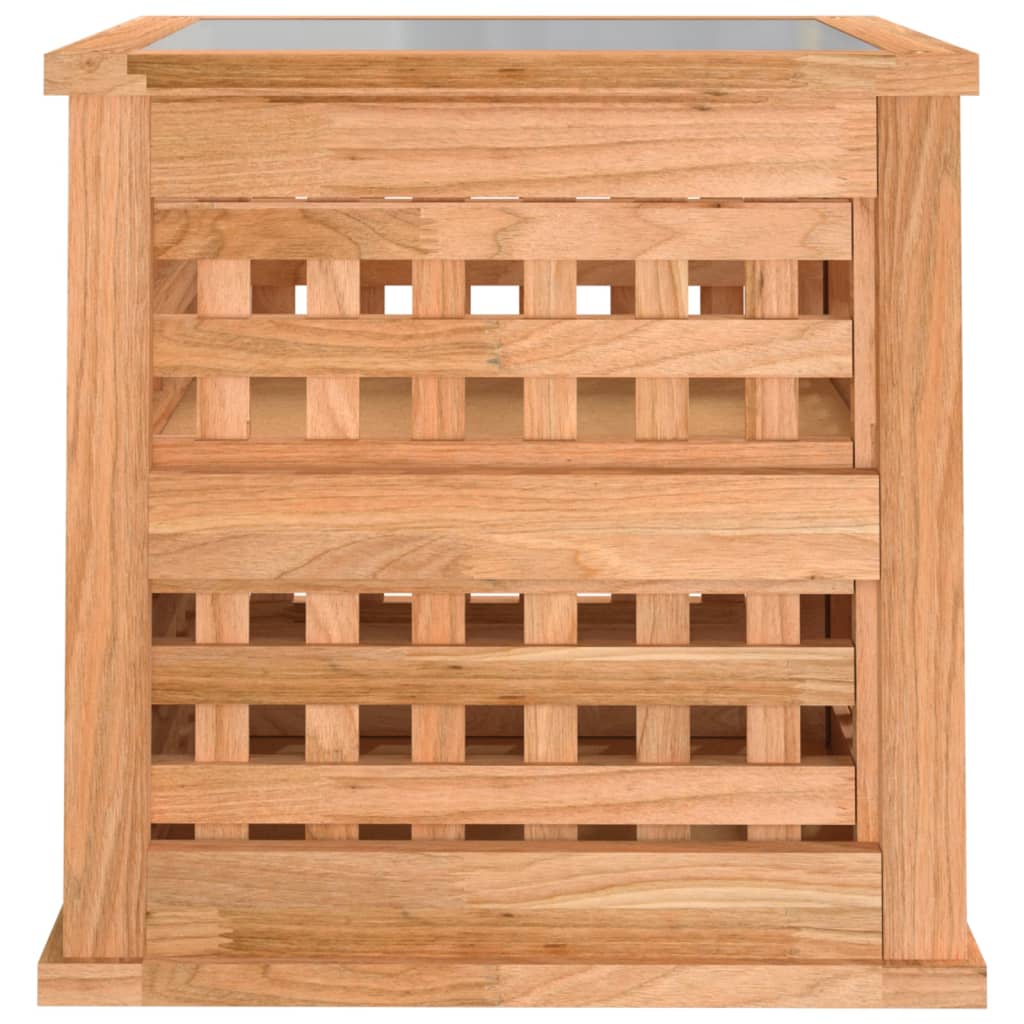 vidaXL Szafki nocne, 2 szt., 34x34x34 cm, drewno orzechowe