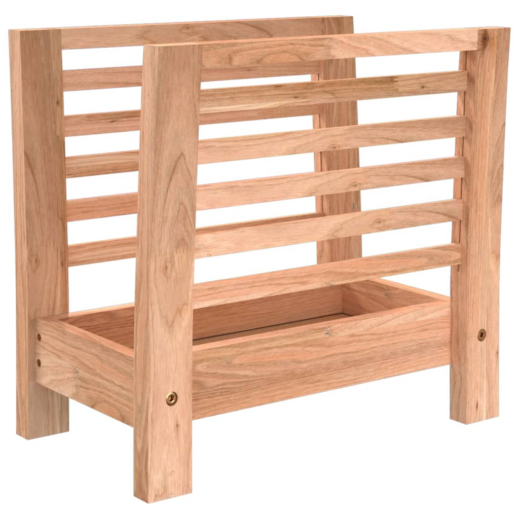 vidaXL Gazetownik, 40x26,5x38,5 cm, lite drewno orzechowe