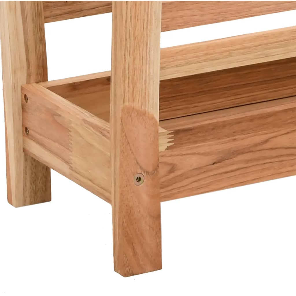 vidaXL Gazetownik, 40x26,5x38,5 cm, lite drewno orzechowe