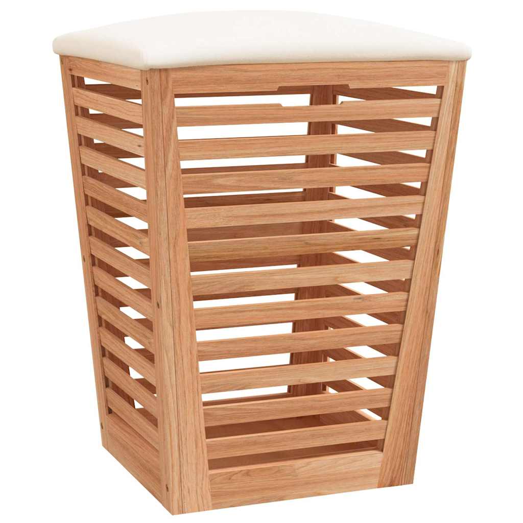 vidaXL Stołek do łazienki, 40,5x40,5x56 cm, lite drewno orzechowe