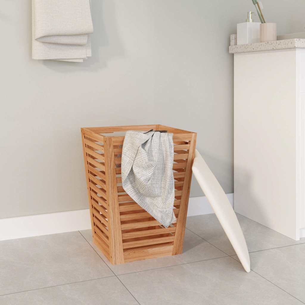 vidaXL Stołek do łazienki, 40,5x40,5x56 cm, lite drewno orzechowe