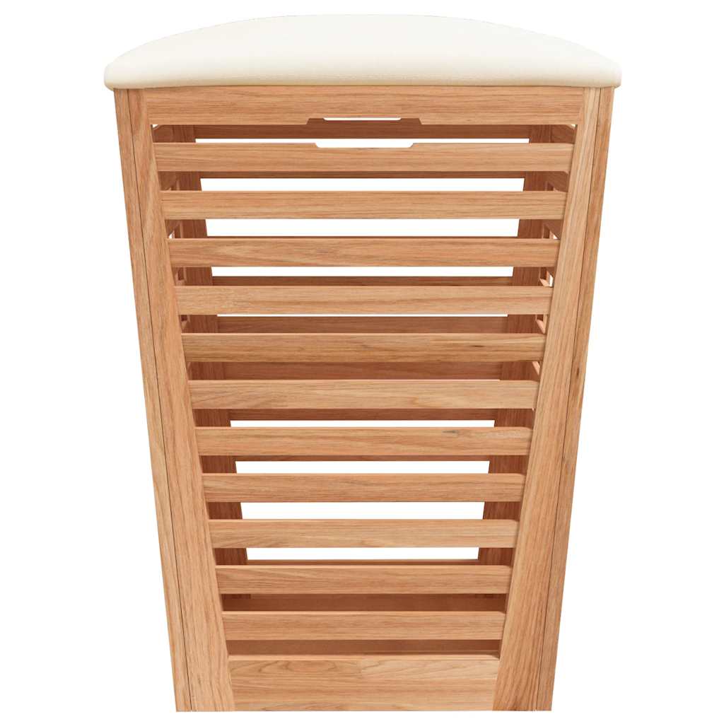 vidaXL Stołek do łazienki, 40,5x40,5x56 cm, lite drewno orzechowe