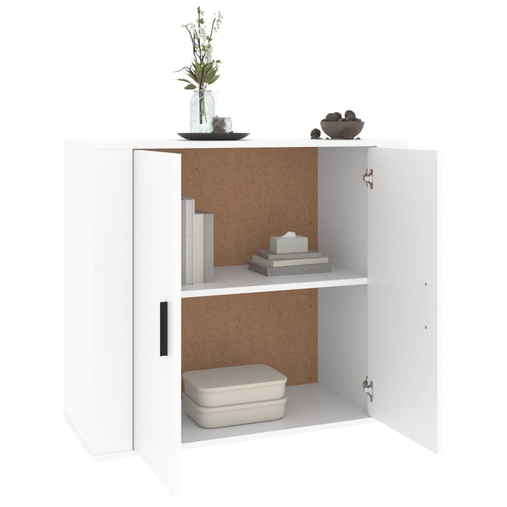vidaXL Szafka, biała, 80x33x70 cm, materiał drewnopochodny