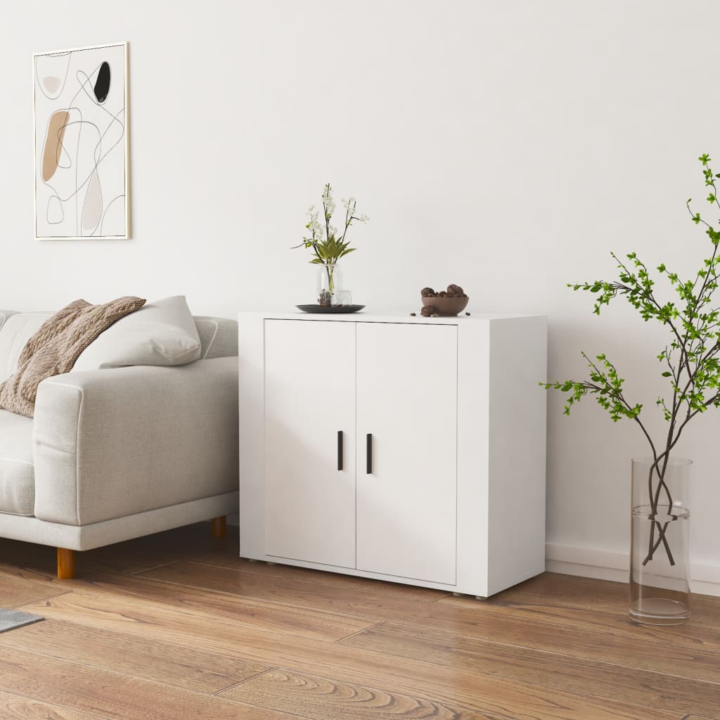 vidaXL Szafka, biała, 80x33x70 cm, materiał drewnopochodny