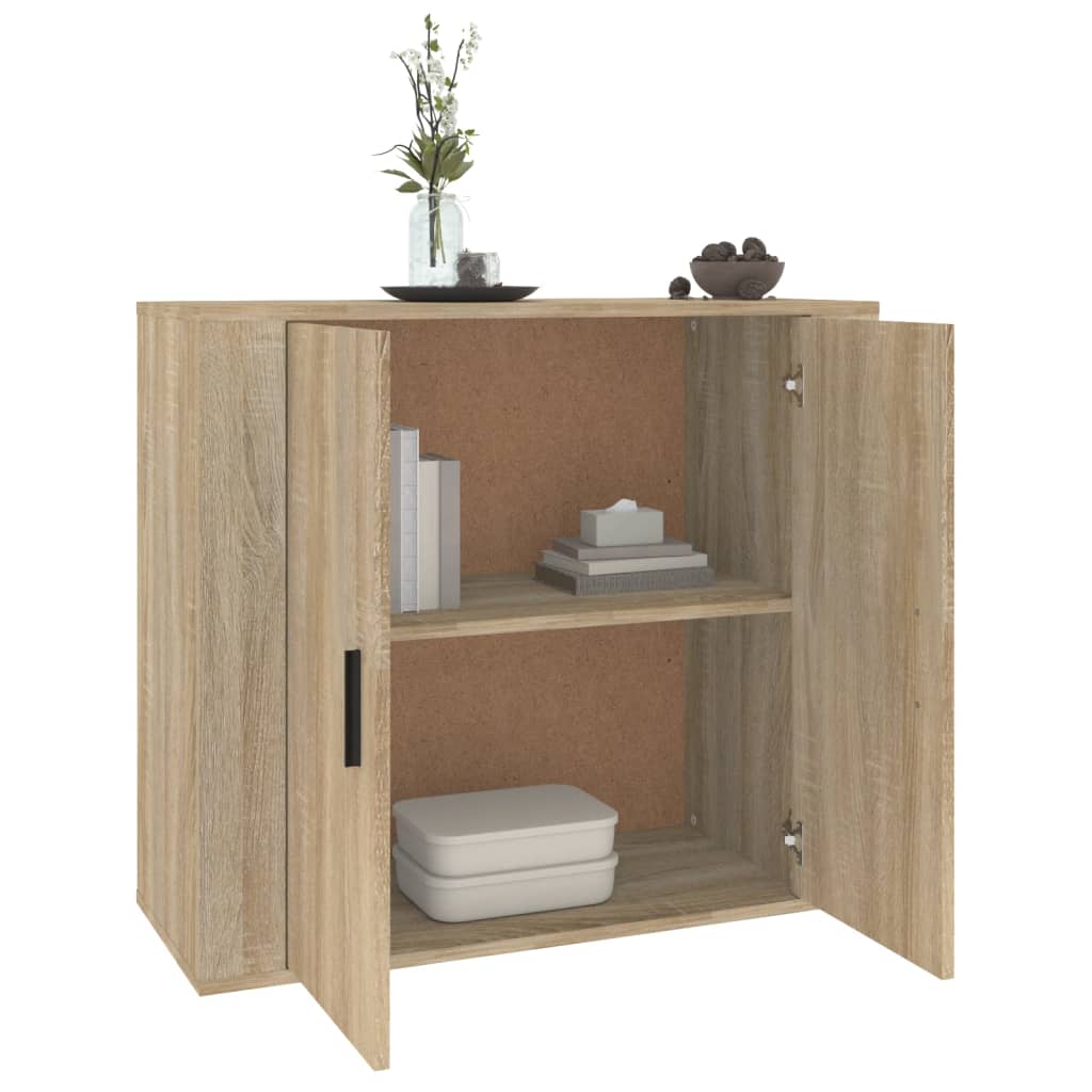 vidaXL Szafka, dąb sonoma, 80x33x70 cm, materiał drewnopochodny