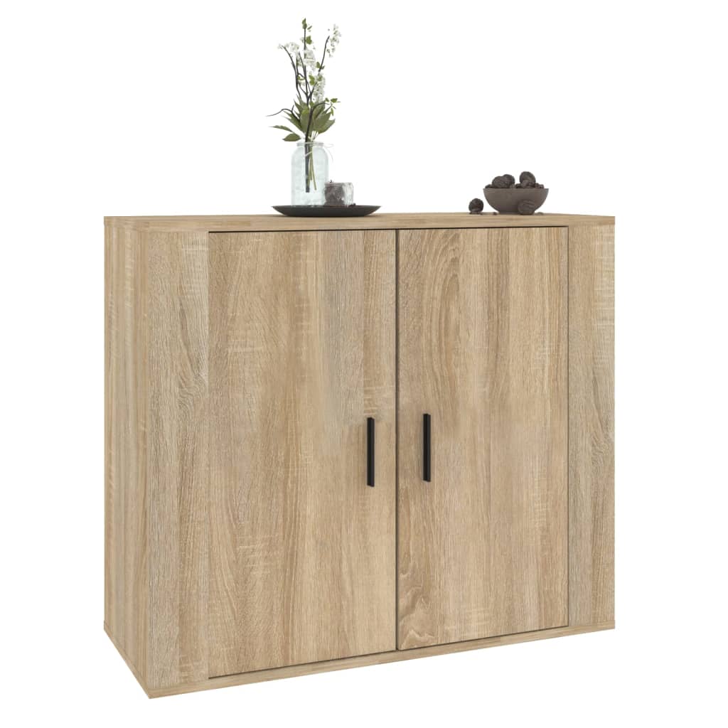 vidaXL Szafka, dąb sonoma, 80x33x70 cm, materiał drewnopochodny
