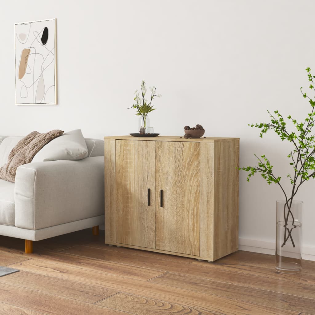 vidaXL Szafka, dąb sonoma, 80x33x70 cm, materiał drewnopochodny