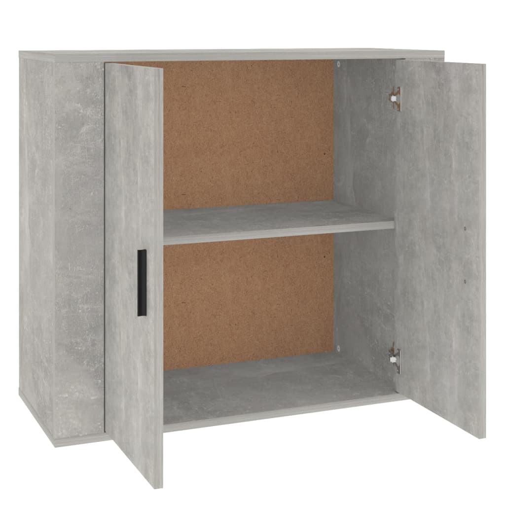 vidaXL Szafka, szarość betonu, 80x33x70 cm, materiał drewnopochodny