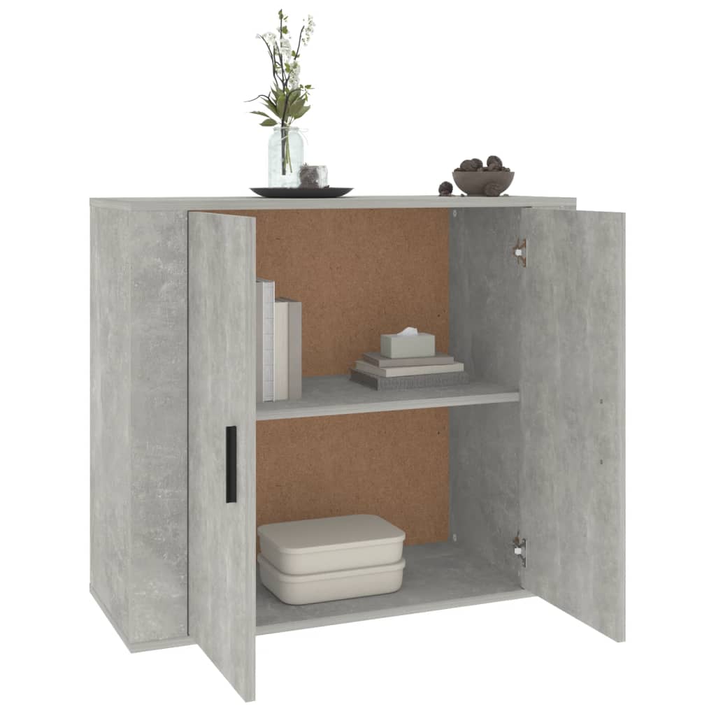 vidaXL Szafka, szarość betonu, 80x33x70 cm, materiał drewnopochodny