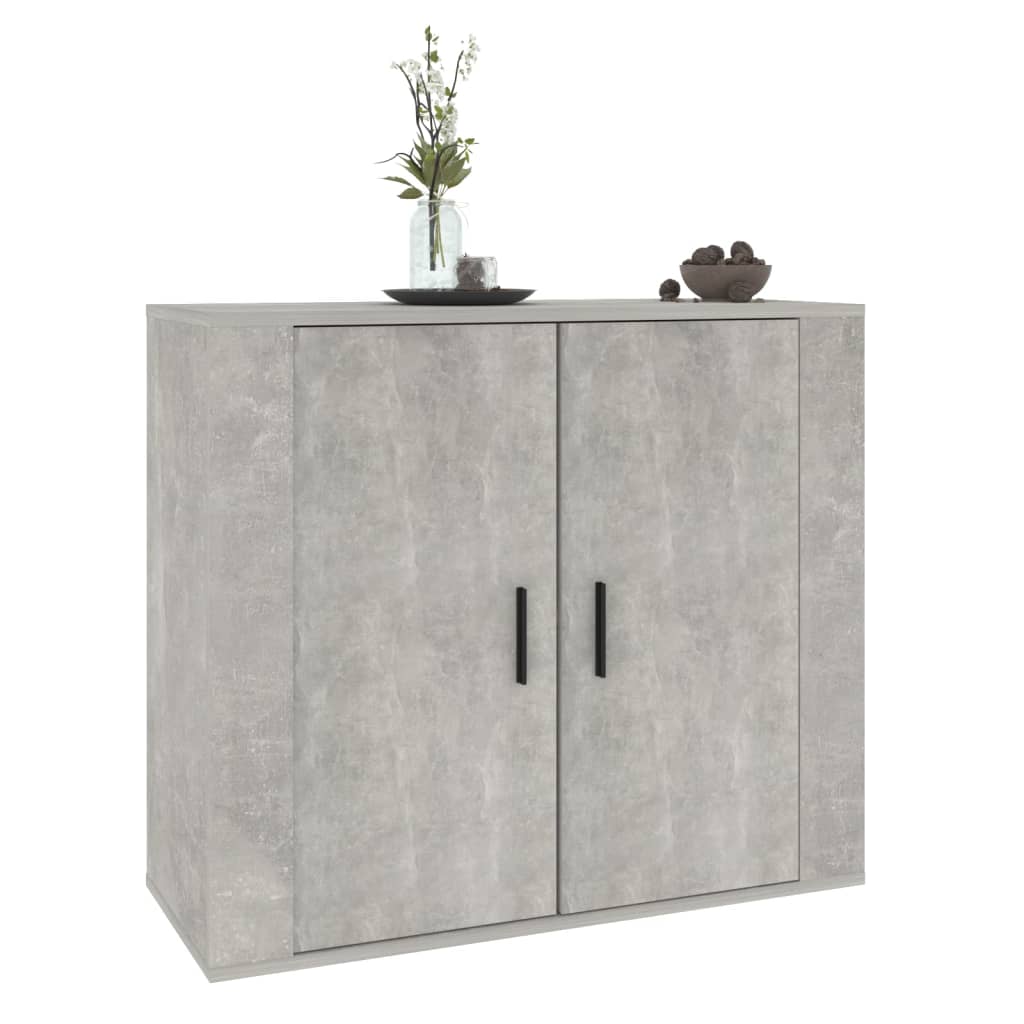 vidaXL Szafka, szarość betonu, 80x33x70 cm, materiał drewnopochodny