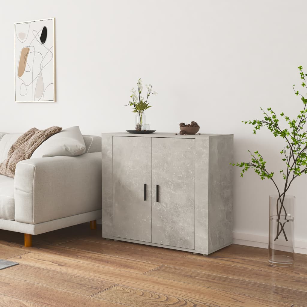 vidaXL Szafka, szarość betonu, 80x33x70 cm, materiał drewnopochodny