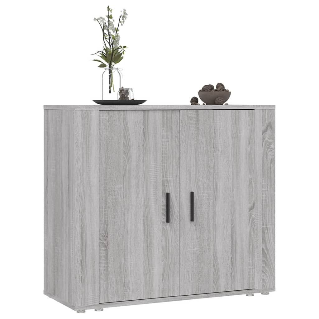 vidaXL Szafka, szary dąb sonoma, 80x33x70 cm, materiał drewnopochodny