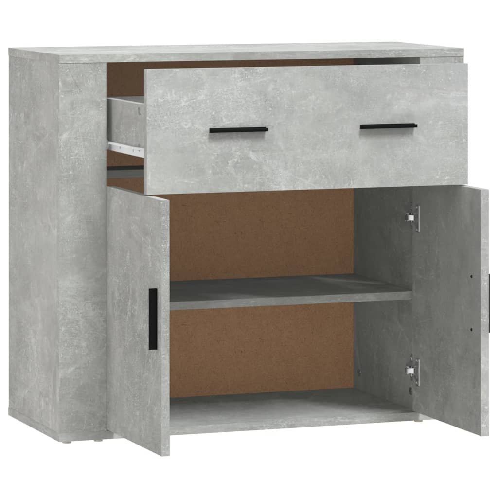 vidaXL Szafka, szarość betonu, 80x33x70 cm, materiał drewnopochodny
