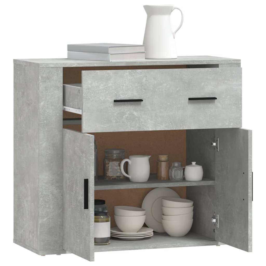 vidaXL Szafka, szarość betonu, 80x33x70 cm, materiał drewnopochodny