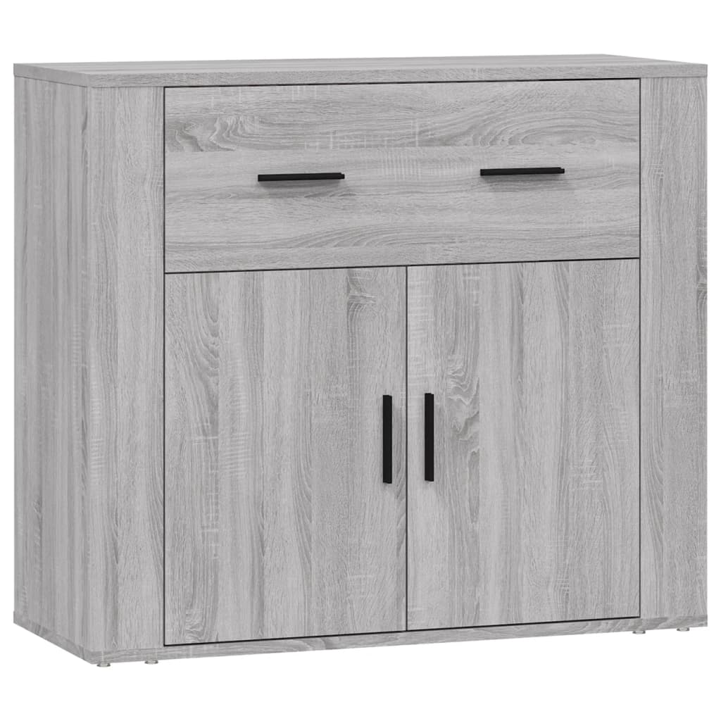 vidaXL Szafka, szary dąb sonoma, 80x33x70 cm, materiał drewnopochodny