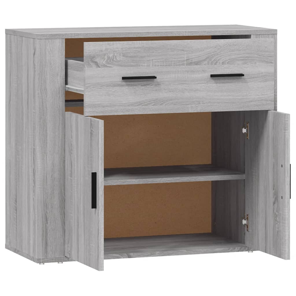 vidaXL Szafka, szary dąb sonoma, 80x33x70 cm, materiał drewnopochodny