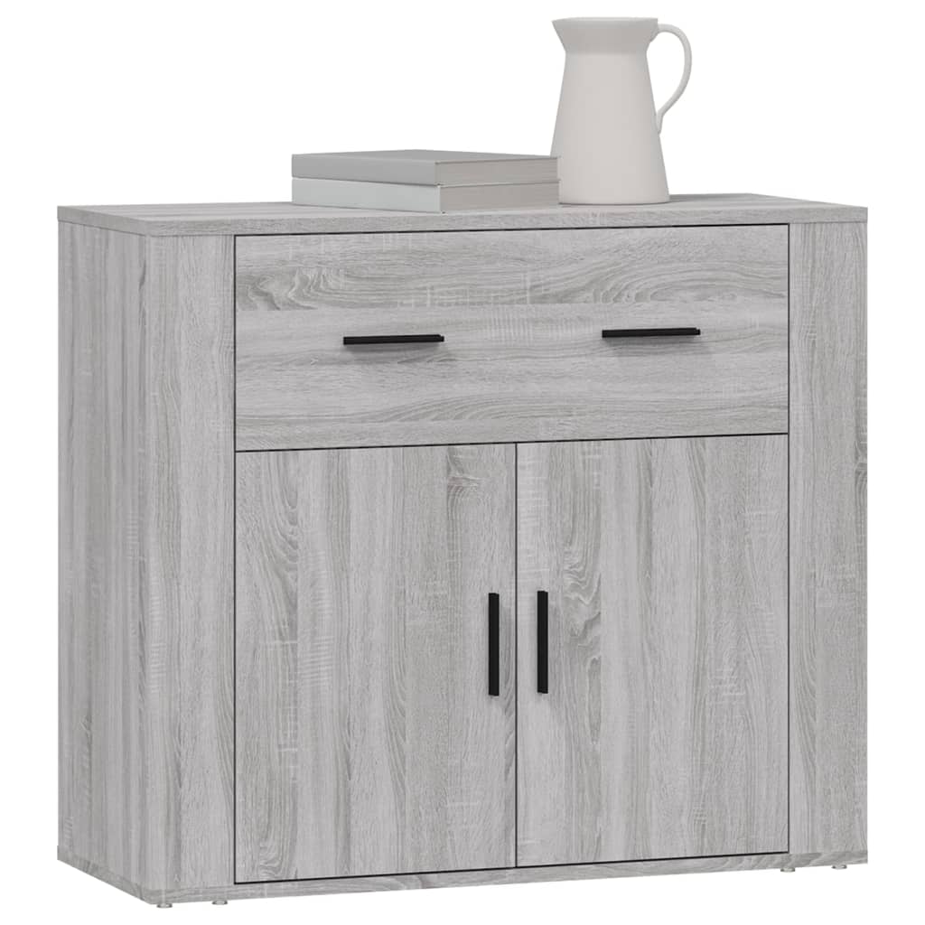 vidaXL Szafka, szary dąb sonoma, 80x33x70 cm, materiał drewnopochodny