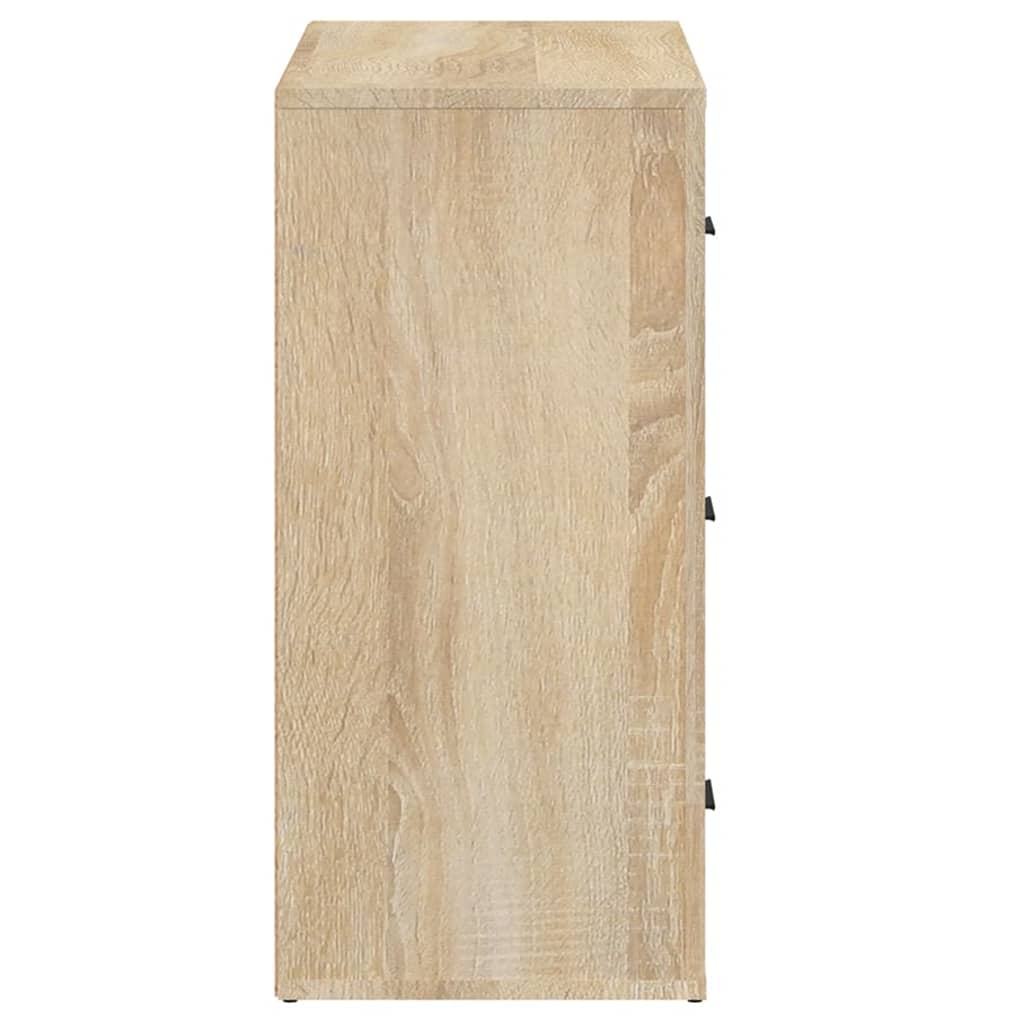 vidaXL Szafka, dąb sonoma, 80x33x70 cm, materiał drewnopochodny