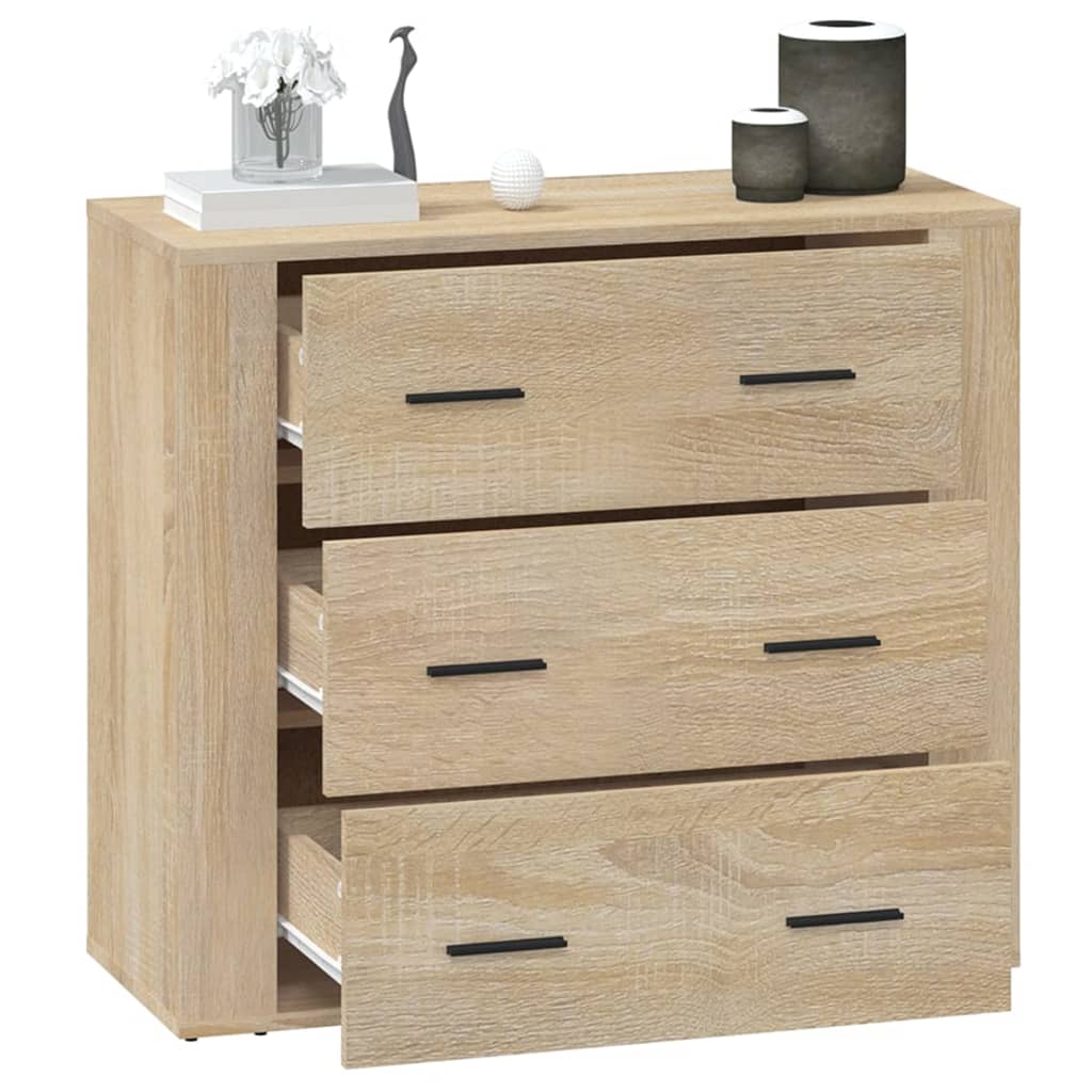 vidaXL Szafka, dąb sonoma, 80x33x70 cm, materiał drewnopochodny