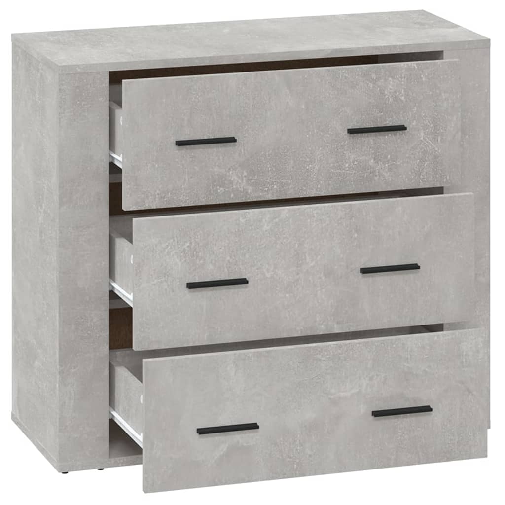 vidaXL Szafka, szarość betonu, 80x33x70 cm, materiał drewnopochodny