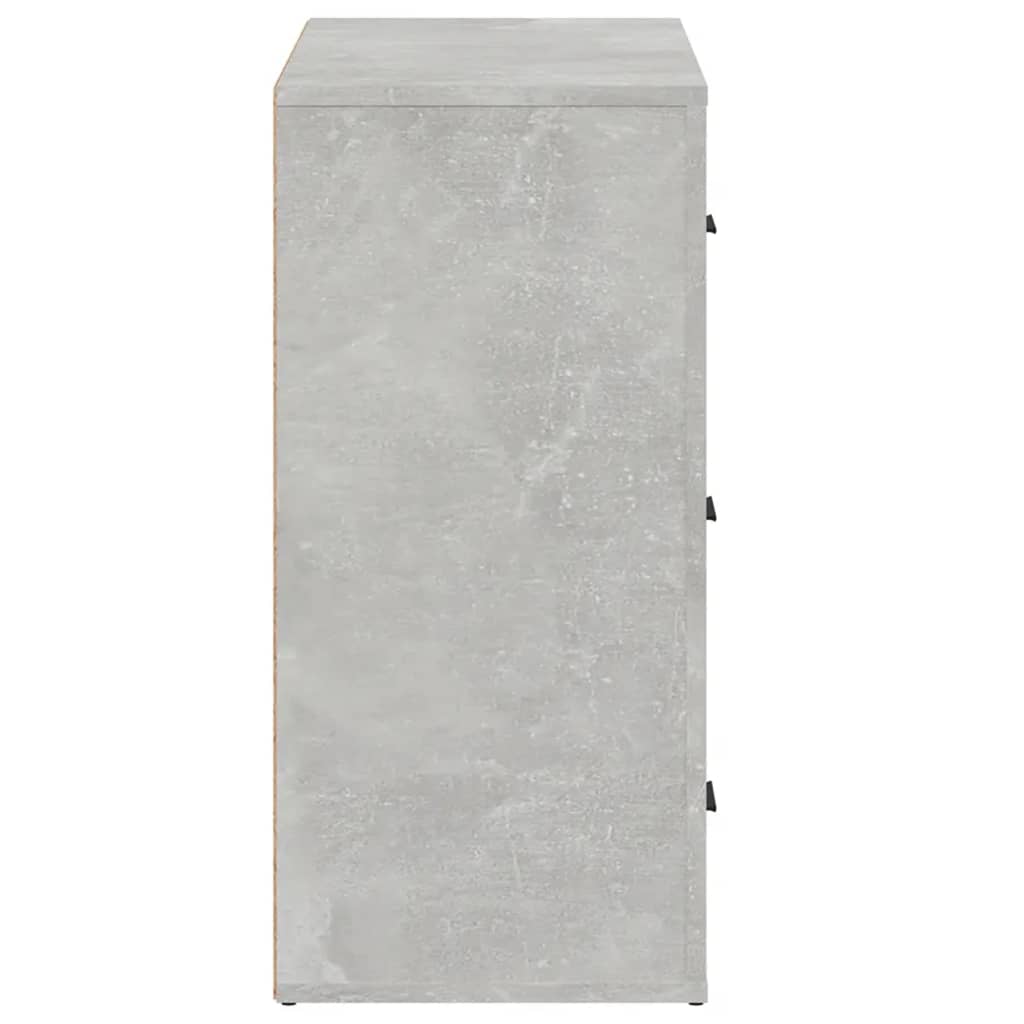 vidaXL Szafka, szarość betonu, 80x33x70 cm, materiał drewnopochodny