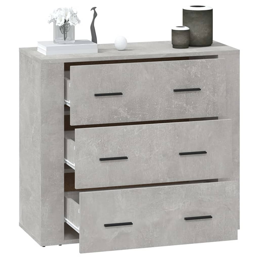 vidaXL Szafka, szarość betonu, 80x33x70 cm, materiał drewnopochodny