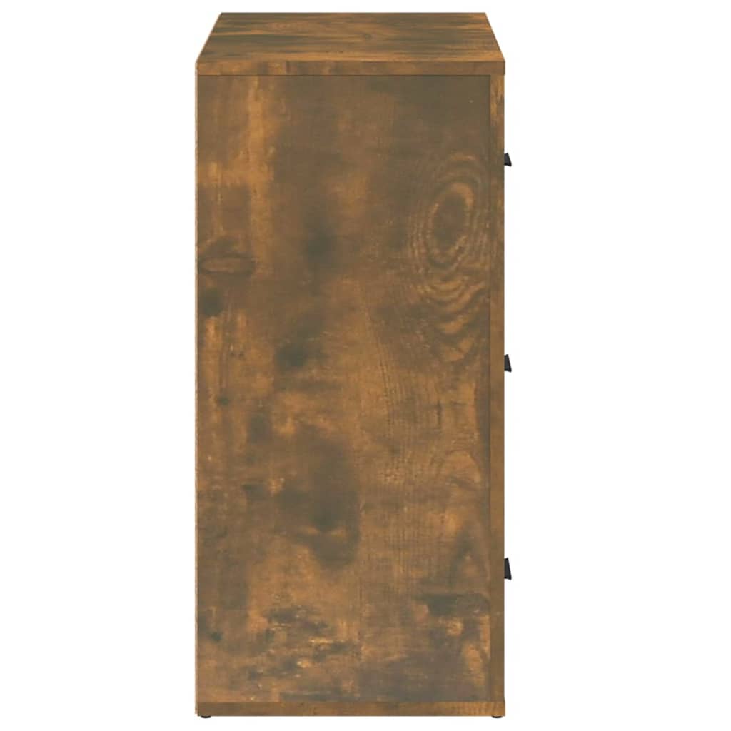 vidaXL Szafka, przydymiony dąb, 80x33x70 cm, materiał drewnopochodny