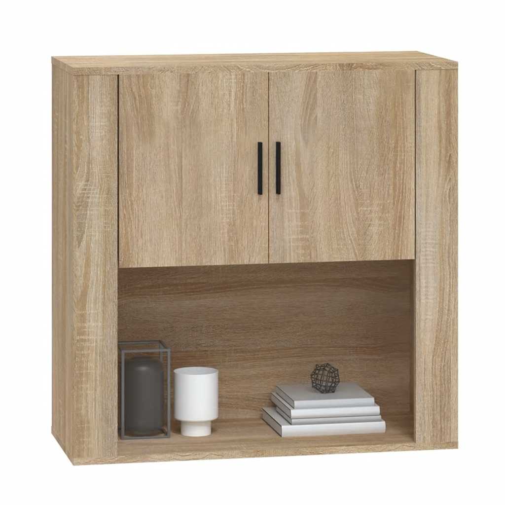 vidaXL Szafka ścienna, dąb sonoma, 80x33x80cm, materiał drewnopochodny