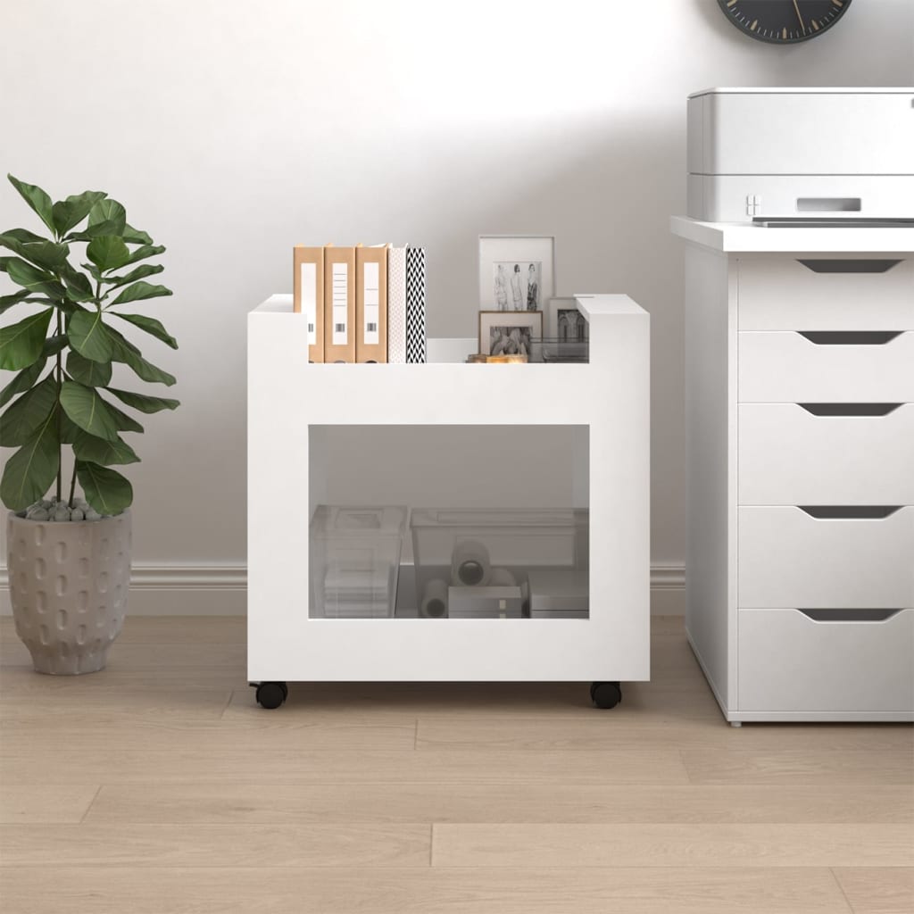 vidaXL Szafka pod biurko, biała, 60x45x60 cm, materiał drewnopochodny